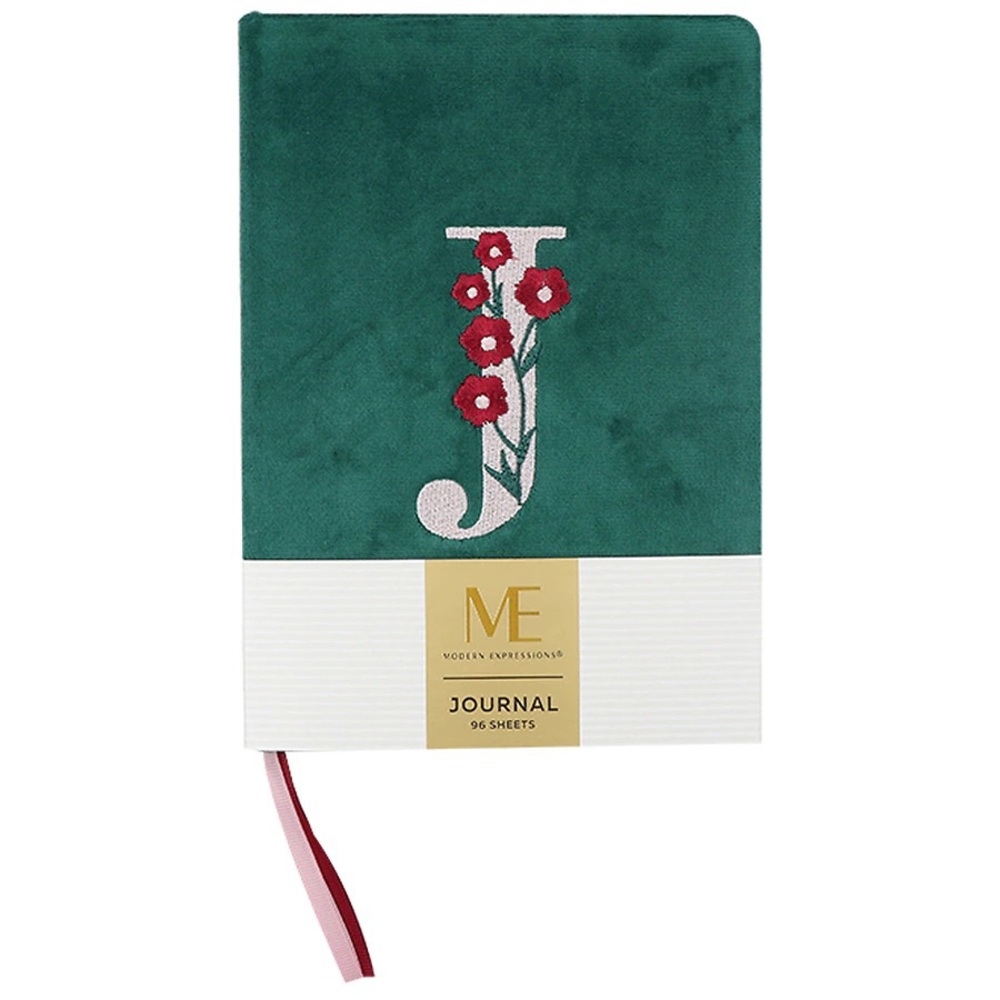 Monogram Personalized Letter J Suede Journal